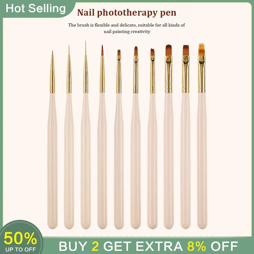 Nail Pen Not Easy To Shed Hair Ergonomics Durable Metal Handle Brush Set Nail Brush Nail Brush Set Perfect Nail Art Paint Pen