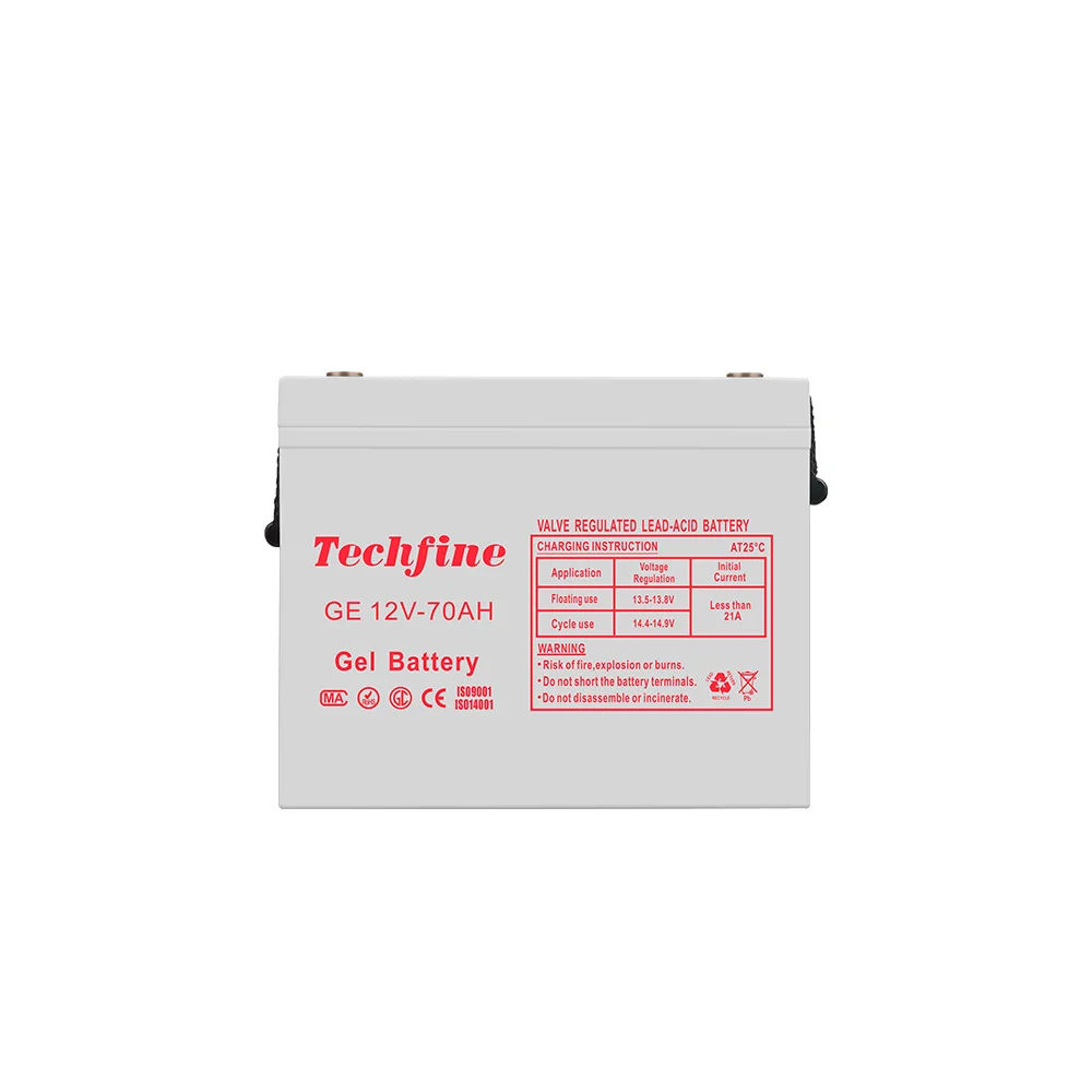 Techfine Factory Price Rechargeable VRLA Solar AGM Energy Storage Gel Battery for Home Solar Panel