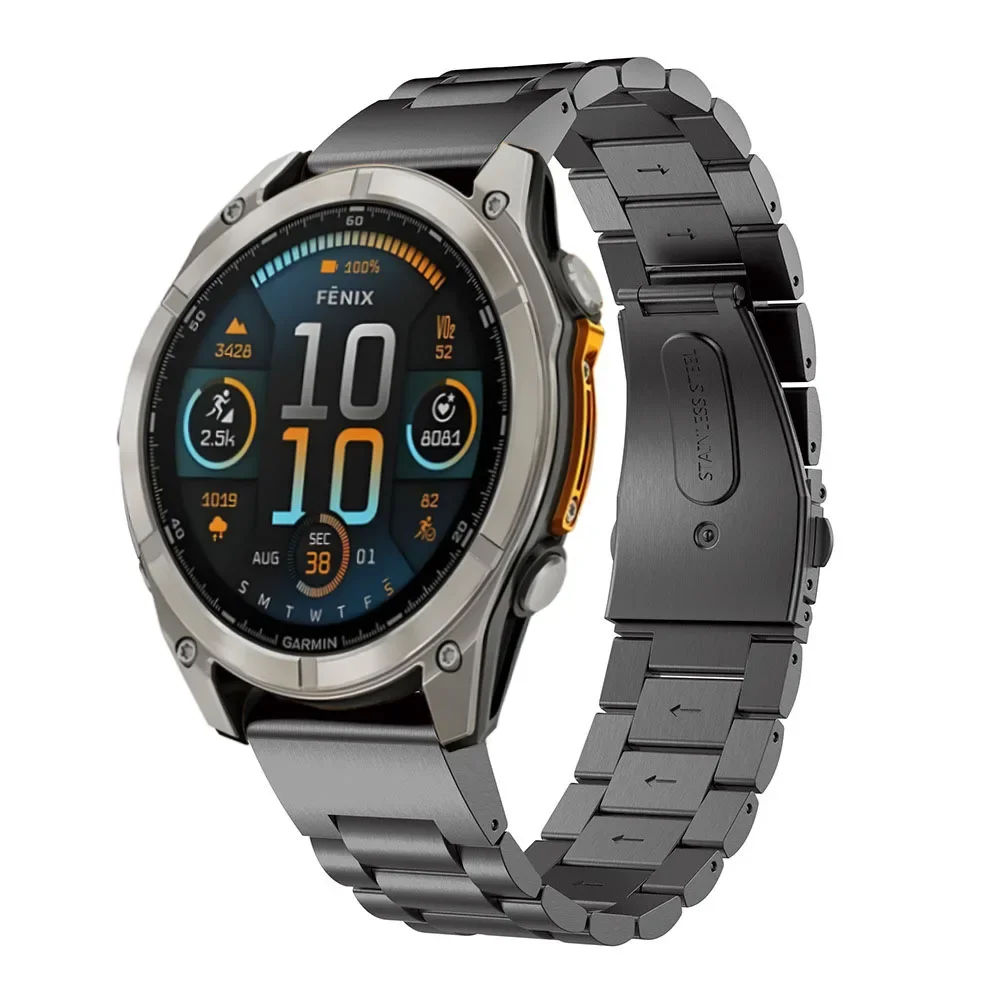 26/22/20mm cinturino in metallo per Garmin Tactix 8 Fenix 8/E 7X 6X cinturino da lavoro in acciaio inossidabile Quick Fit Enduro 3 accessori