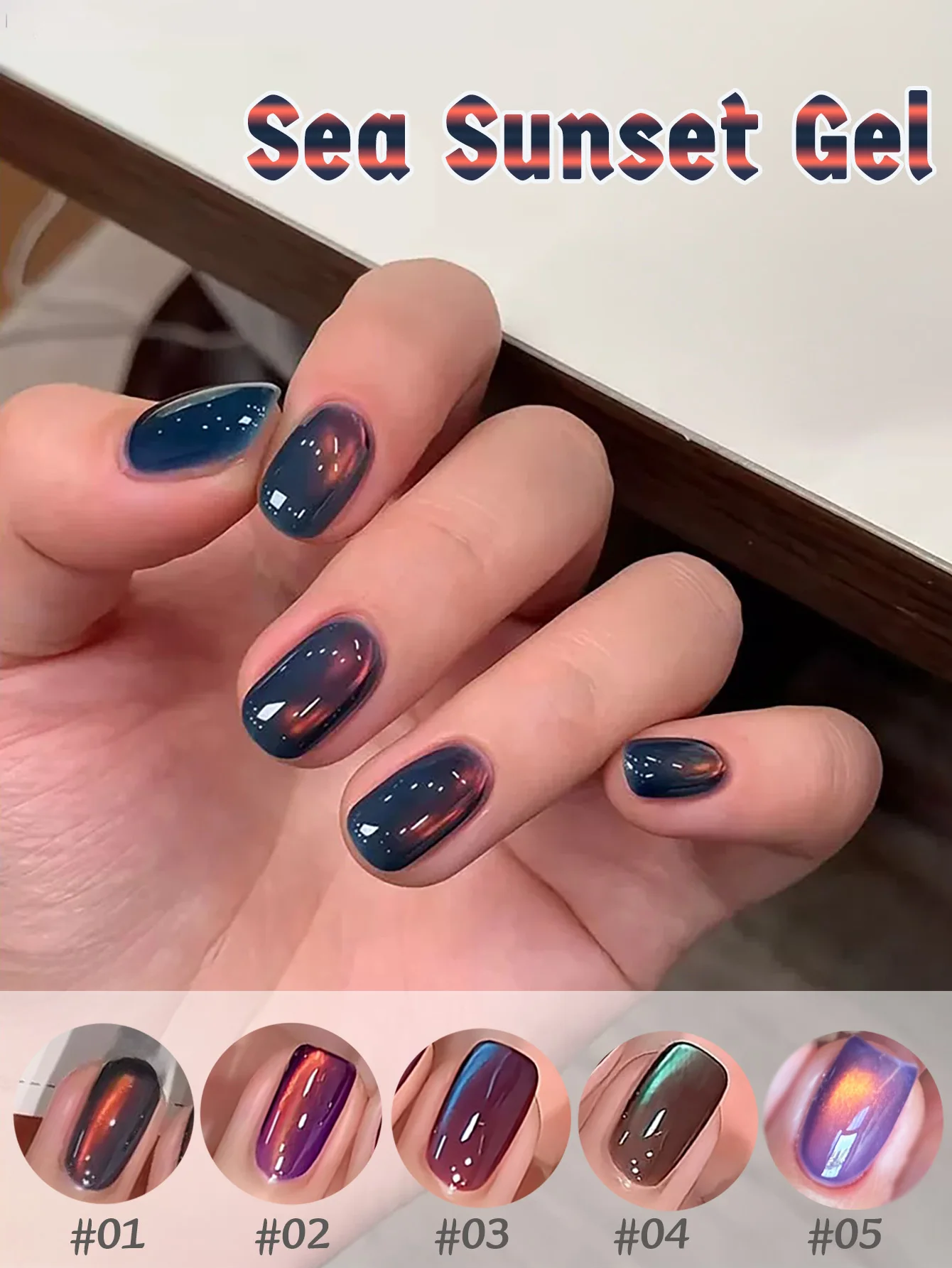 1pcs PSK Popular Dreamy Sunset Glow Magnetic Cat Eye Gel Nail Polish 2026 Whitening Traces of Chasing Light Cat Eye Nail Art