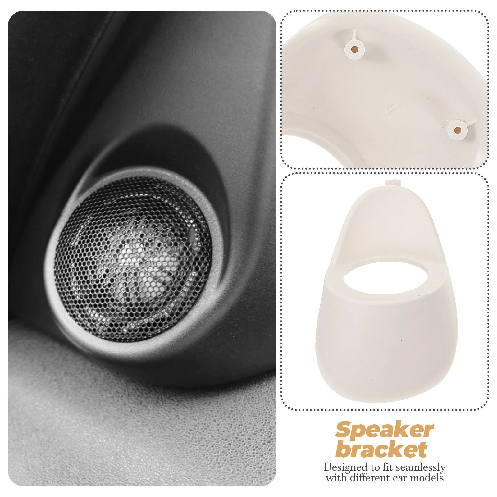 

1 Pair Car A-Pillar Treble Mold Plastic Wall Mount Speaker Bracket Audio System Accessories Suitable Most Car Models