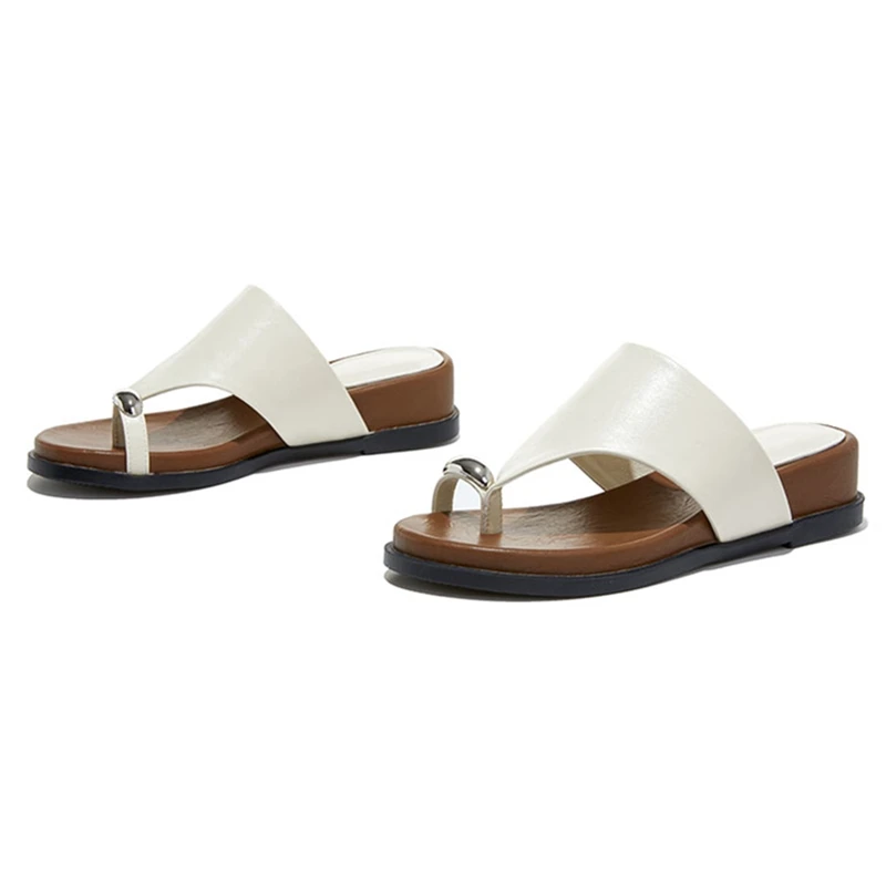 AIYUQI 2026 Women's Slippers shoe Flat Toe pinching Flip-Flops  Women Plus Size Summer Beach RomeShoes female