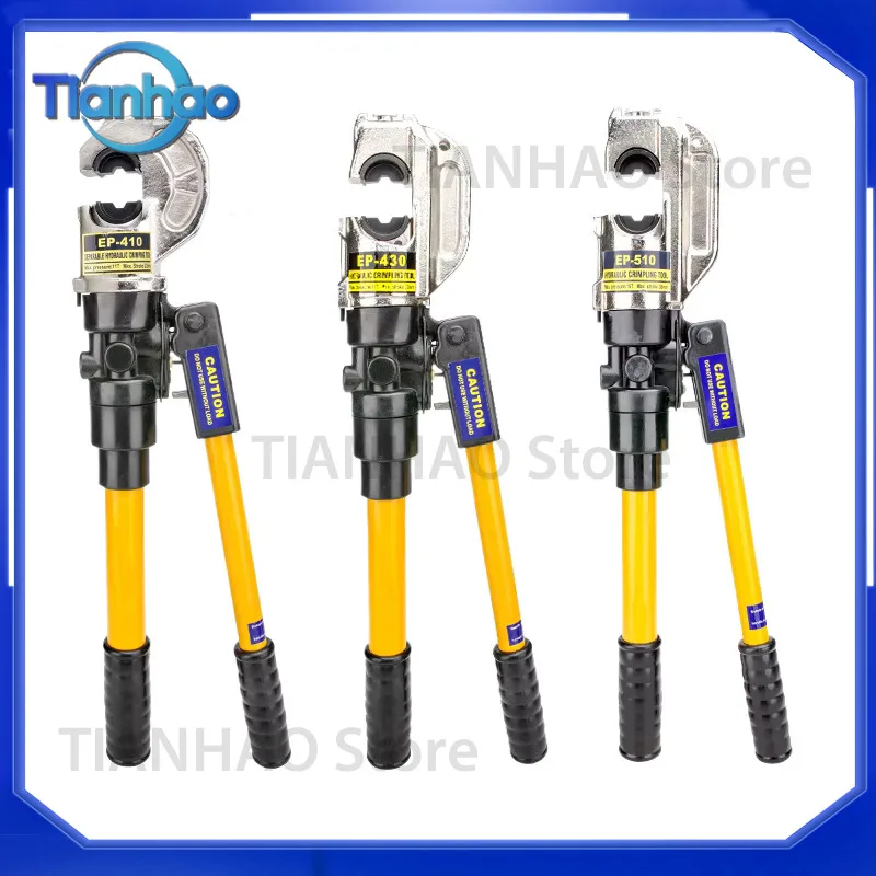 Hydraulic Hand Crimper Tool for 16-400 mm² C-H-Type Wire Terminal Crimping Pliers with 11 T Pressure Manual Cable Clamping