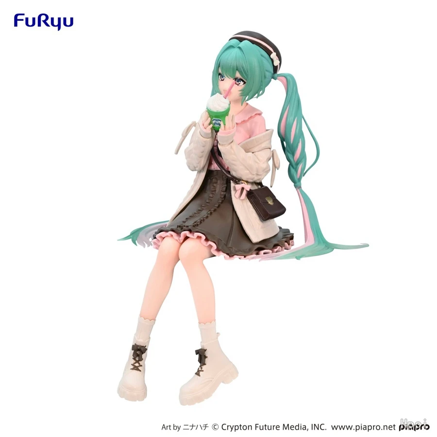 15 cm Hatsune Miku Anime Figuur Herfst Datum Miku Action Figure Kawaii Meisje Noodle Stopper Beeldje Computer Case Ornamenten Model
