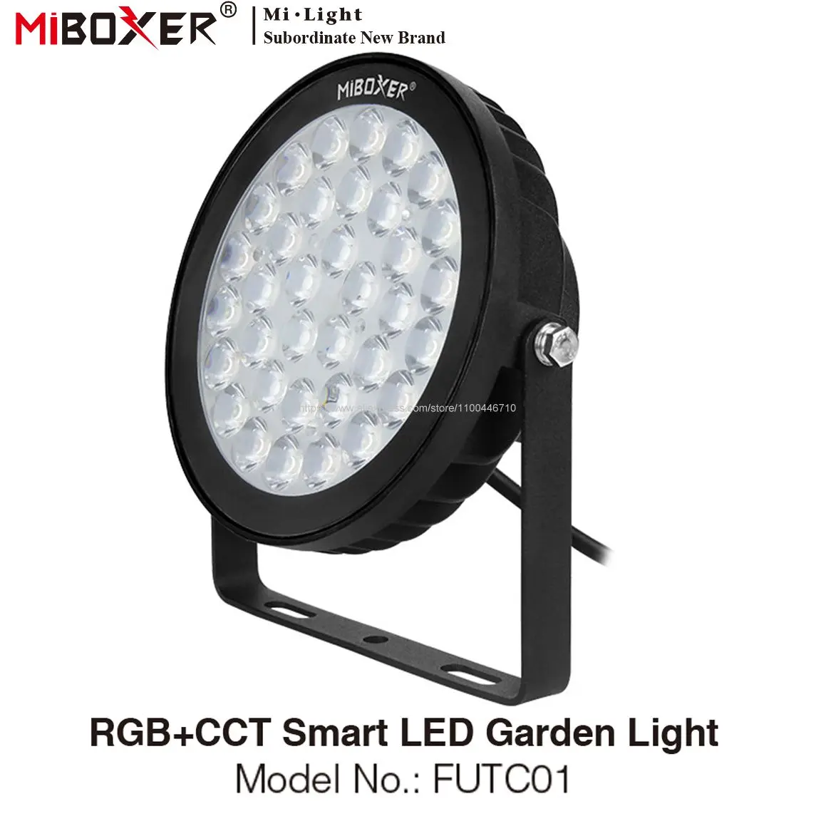 

MiBoxer 9W RGB+CCT Умный светодиодный садовый светильник DC 24V FUTC01 IP65 Водонепроницаемая уличная светодиодная лампа для сада 2,4G RF Дистанционное управление через приложение Wi-Fi