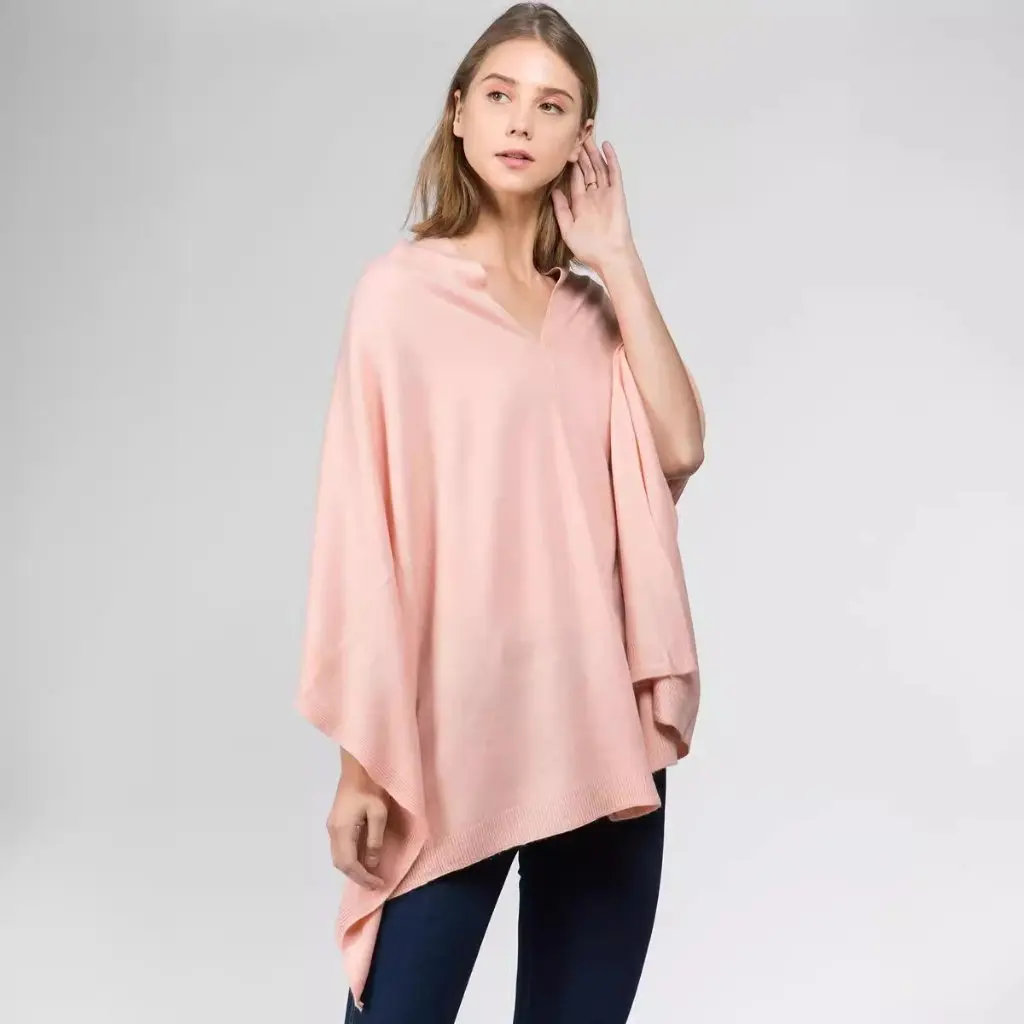 

Women's Thin Knitted Pullover Sweater Large Size Loose Fit Autumn Winter Fashion Cape Varied Shawl Design