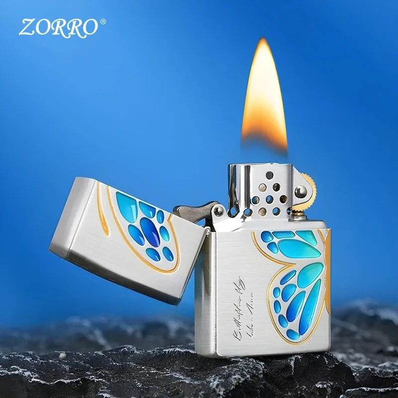 Special Lighters Petrol ZORRO Kerosine Gen 2 Luminous ‘Cocoon-to-Butterfly’ Couple’s Windproof Lighter – Stylish & Personalized