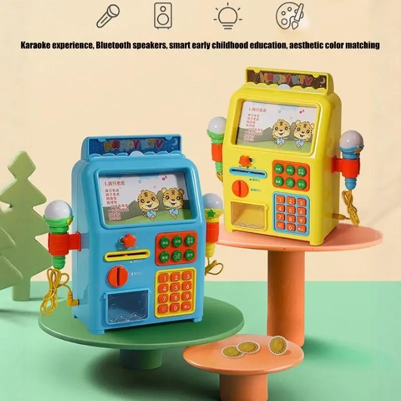 Leitor música elétrico educacional para crianças, desenvolvimento cognitivo auditivo, máquina karaokê, brinquedo canto