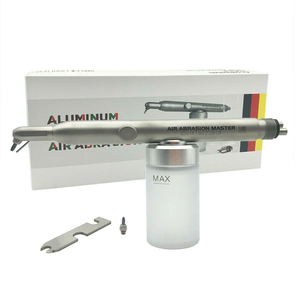 Dental Alumina Air Abrasion System 4 Hole Sandblasting Gun with Cooling Function Microetcher Polisher Aluminum Oxide Sandblaster