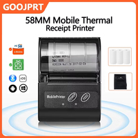 58mm Portable Mini Printer Adhesive Label Printer Wireless Receipt Bluetooth Pocket printer For Small Business Printer For Phone