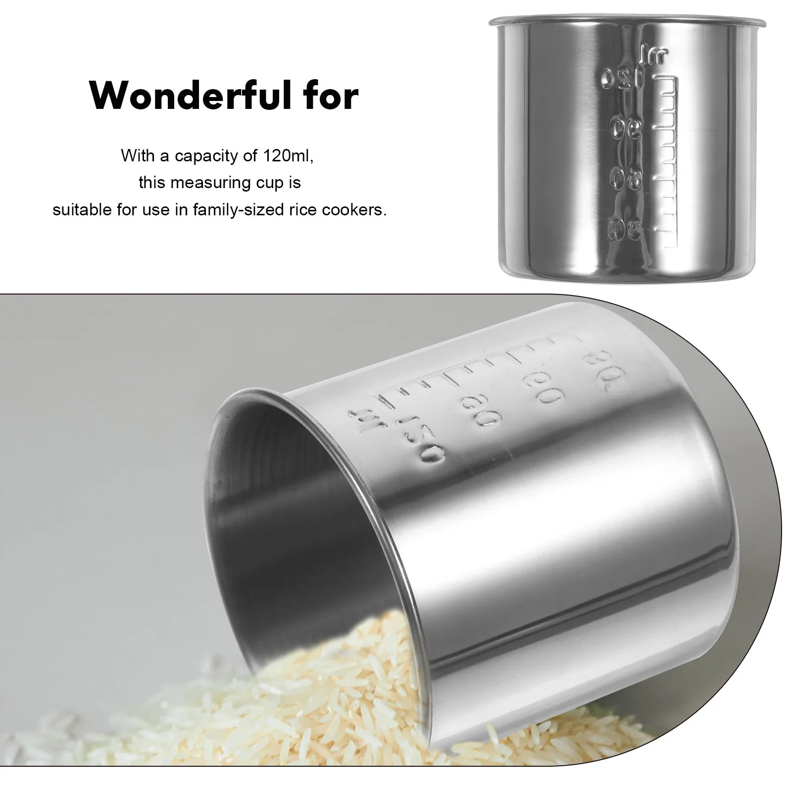 

120ml Stainless Steel Measuring Cup Multipurpose Kitchen Holder Stylish Design Kitchen Measuring Holder