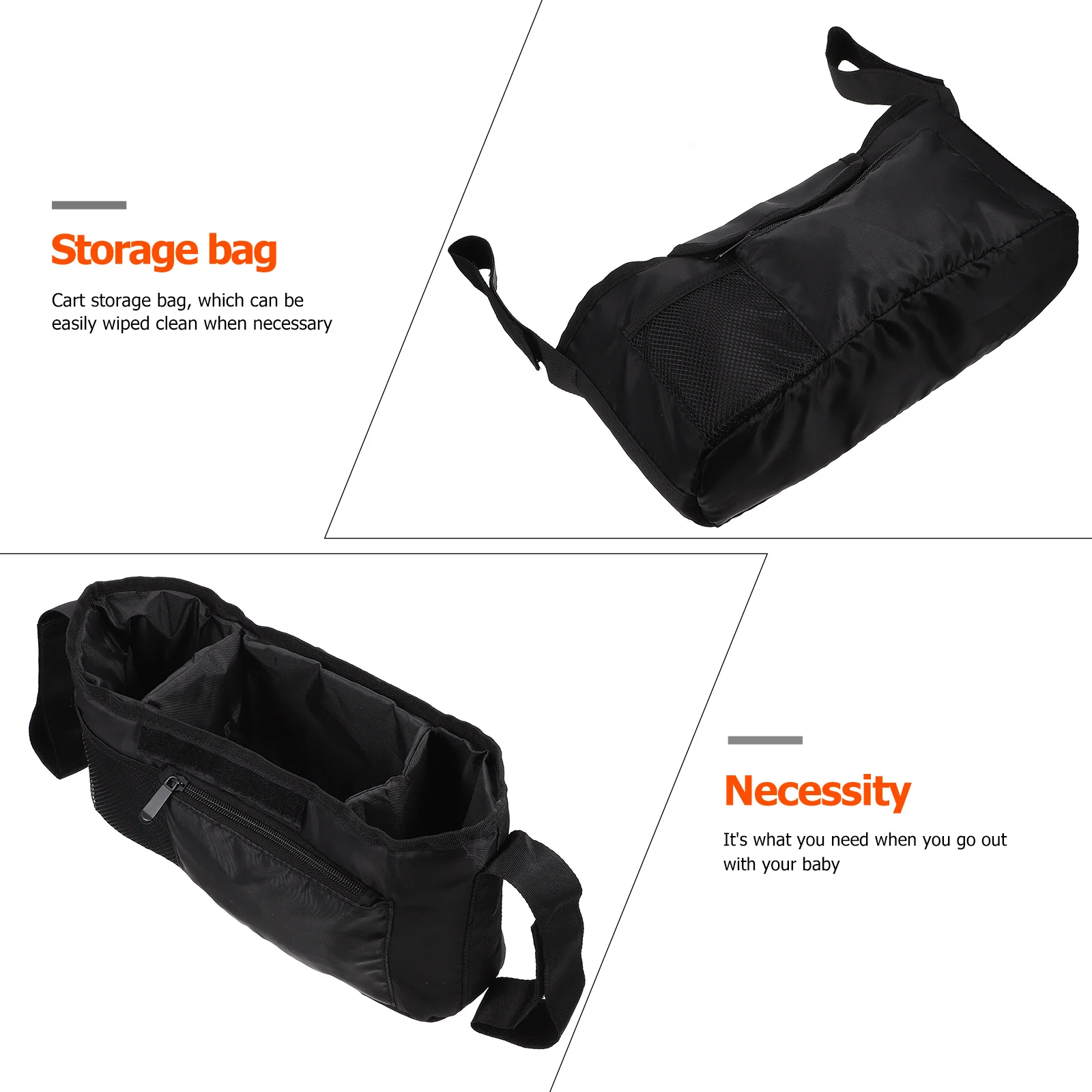 

1Pcs Stroller Hanging Bag Large Capacity Baby Storage Organizer Convenient Hanging Pouch Suitable for Stroller Baby Accessories