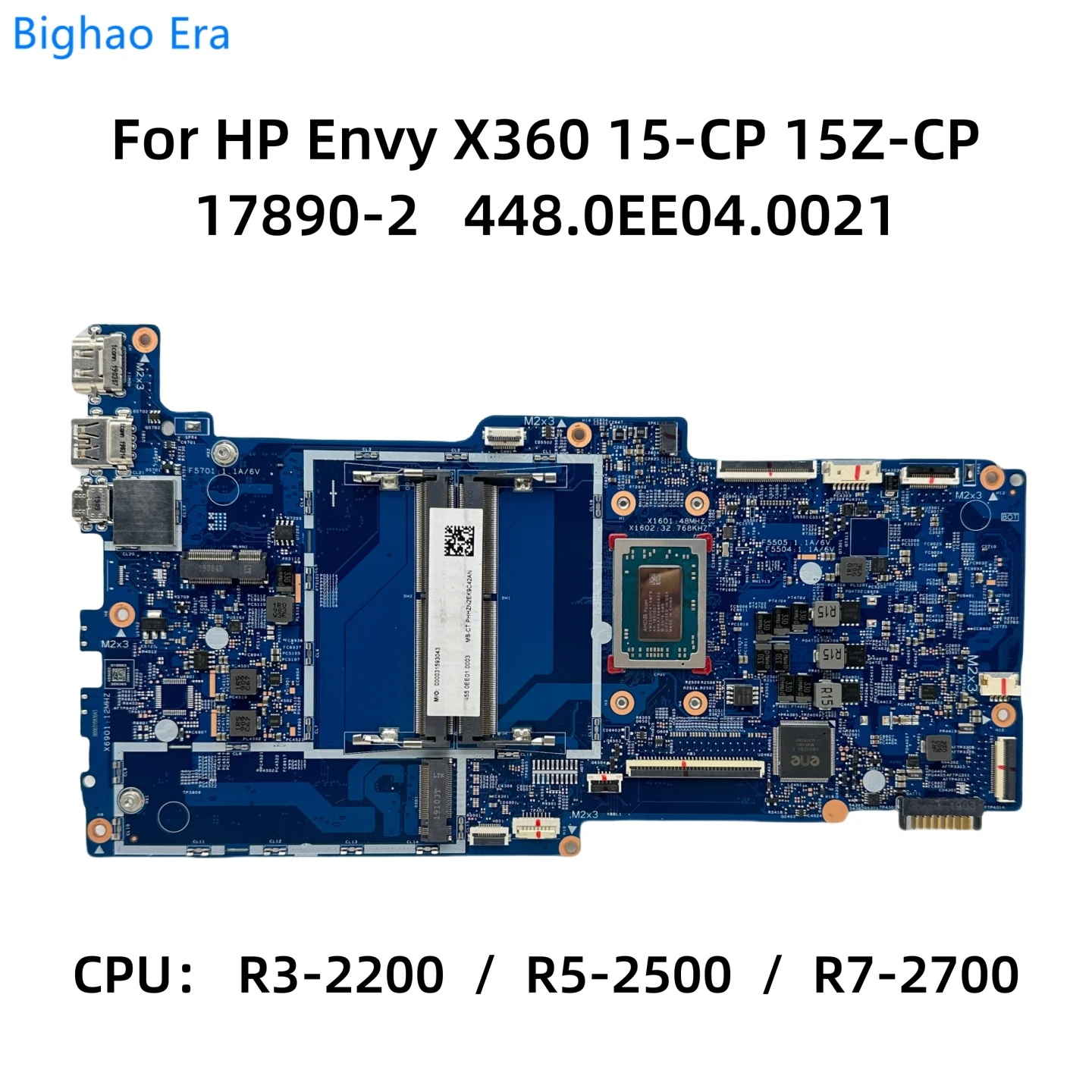 

17890-2 For HP Envy X360 15-CP 15z-CP Laptop Motherboard With R3-2200 R5-2500 R7-2700 CPU DDR4 448.0EE04.0021 L19459-601