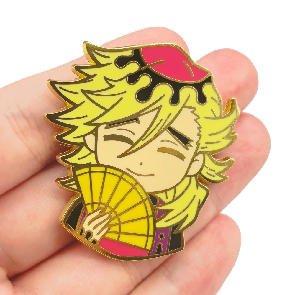 Anime Demon Slayer Pins Kimetsu No Yaiba Badges Pendant Manga Brooches for Backpack Clothing Lapel ACG Cosplay Toy Gift Decor