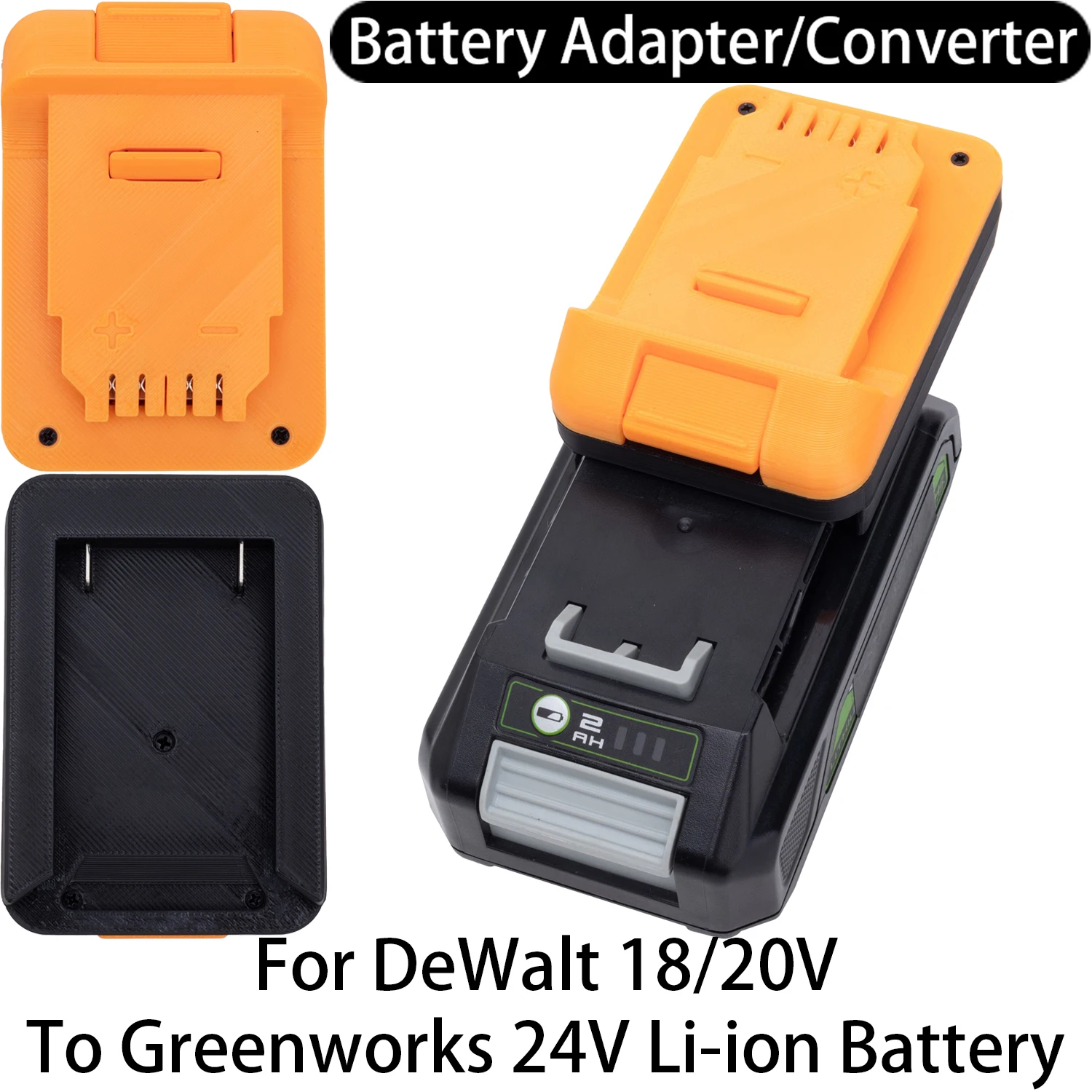 Battery Adapter For DeWalt 18/20V Li-ion Tool Greenworks 24V Li-ion Battery Adapter Converter Power Tool Accessory