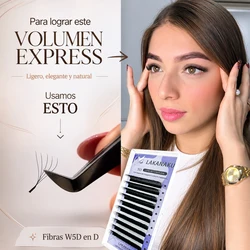 LAKANAKU Volumen Ruso Pestanas YY Pelo a Pelo Mate Negro Profundo Suave Auto-florecimiento Pestaas W 3D/4D/5D/6D Lashistas