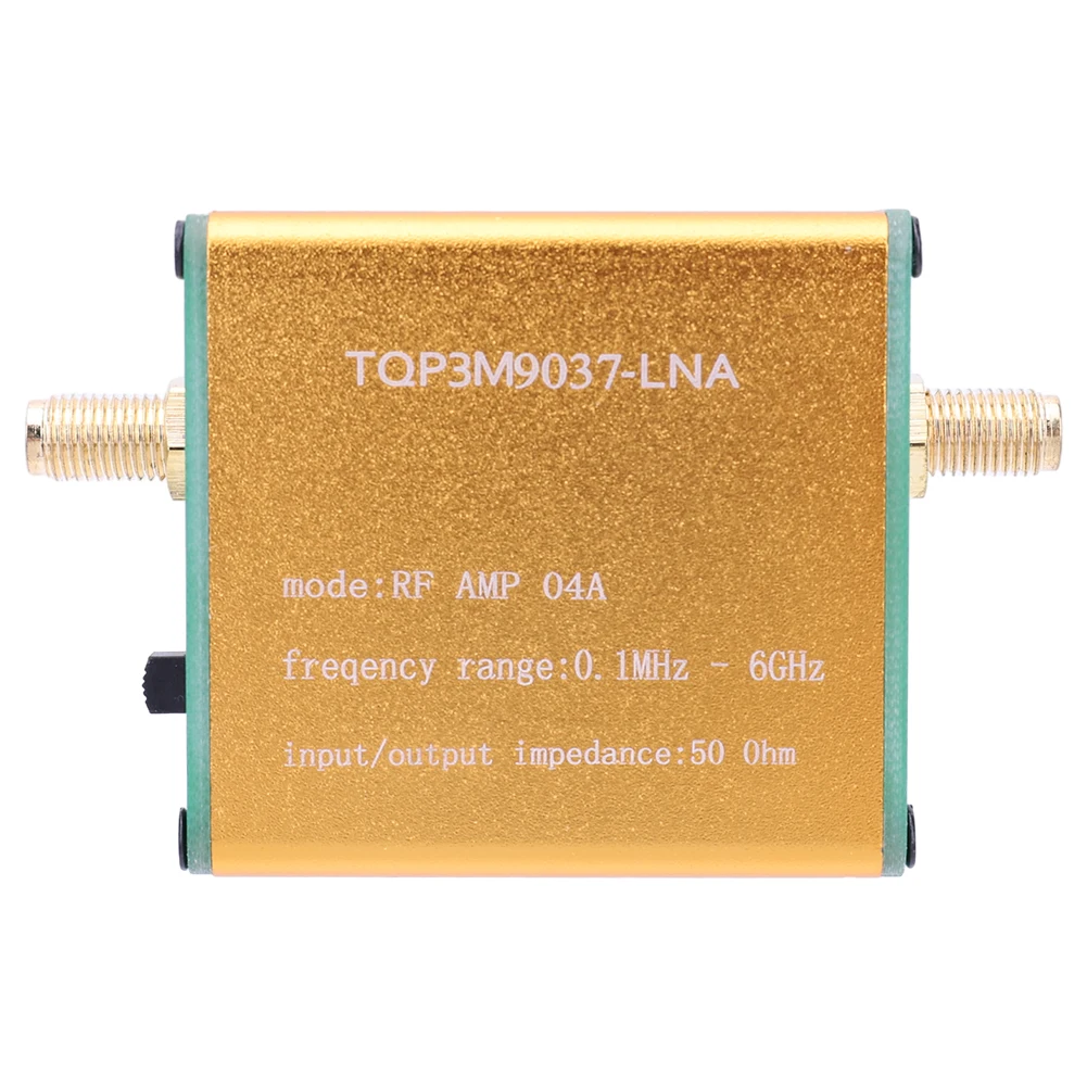 0.1MHz‑6GHz High Gain LNA RF Power Preamplifier 20dB Ultra Low Noise Gain Block Amplifier Professional for Shortwave FM Radio