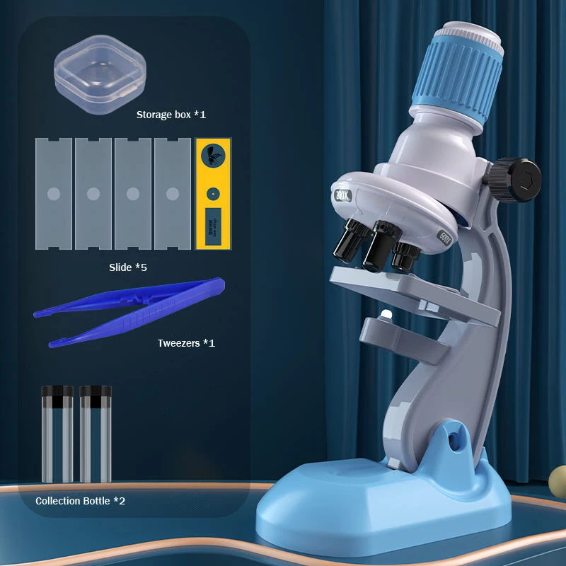 Mikroskop Bioscience dla dzieci Hd1200X Zoom eksperyment przenośny mikroskop nauka zabawki edukacyjne prezent dla dzieci zabawki dla dzieci