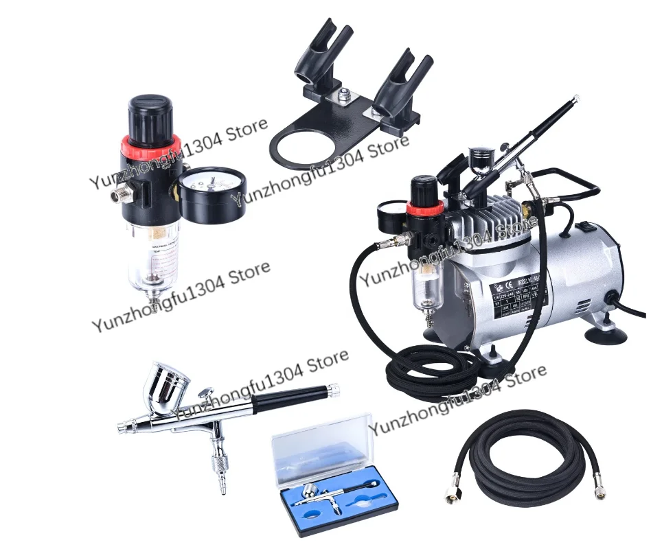 Dual-Action Spray Air Brush Set Tattoo Nail Art Airbrush Compressor Kit