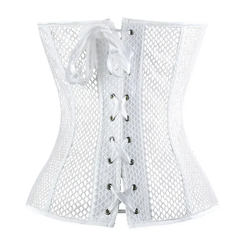 Corsets Bustiers for Women Sexy Corset Top Corselet Gothic Vintage Mesh Breathable Body Shaper Corsetto Overbust Lace Up Korsett