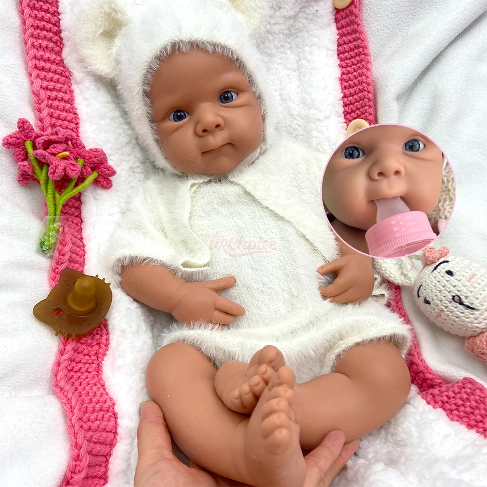 

Реалистичная полнотелая силиконовая кукла-реборн девочка, 20 дюймов, с эффектом веса, может открывать рот, подарок для молодых родителей