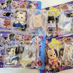 Hot Sylvanian Families Forest Rabbit Grove Family Dollhouse Magic Gathering Poodle Big Black Cat Flocking Doll Halloween Gifts