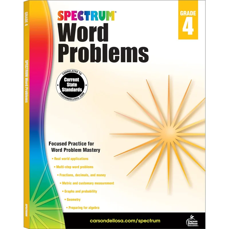 Spectrum Word Problems Grade 4 Carson Dellosa Education Carson Dellosa Education 9781624427305 Book
