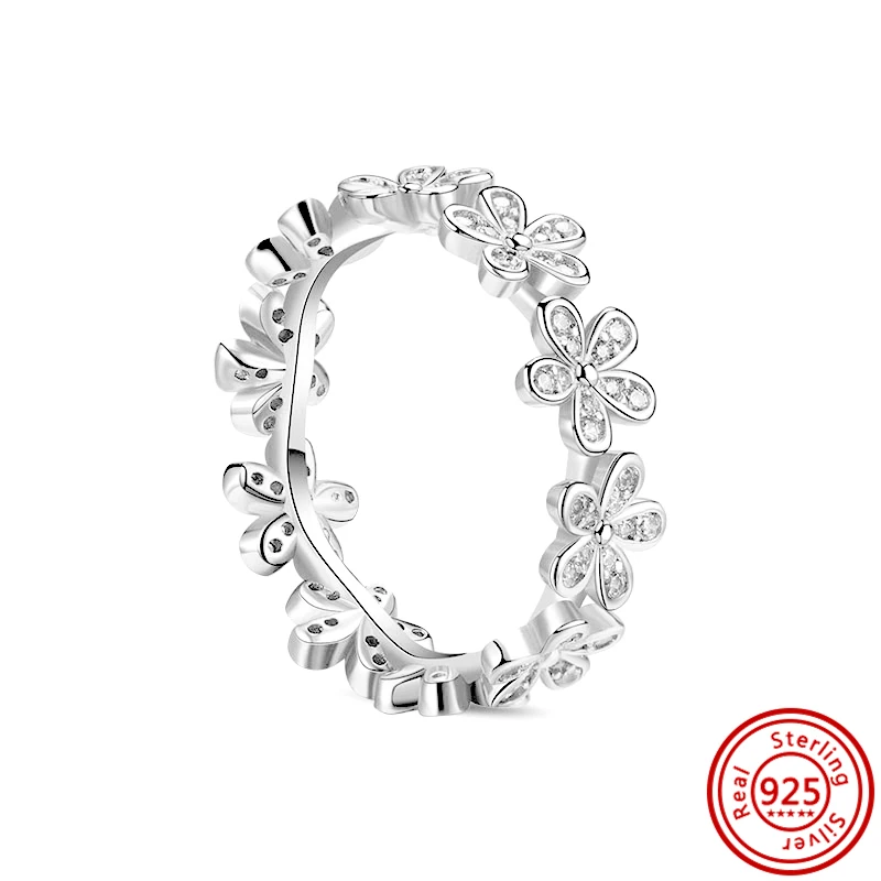 925 Sterling Silver Rings For Women Original Crown Love Heart Wishbone Engagement Wedding Rose Gold Crystal Ring Luxury Jewelry view 3