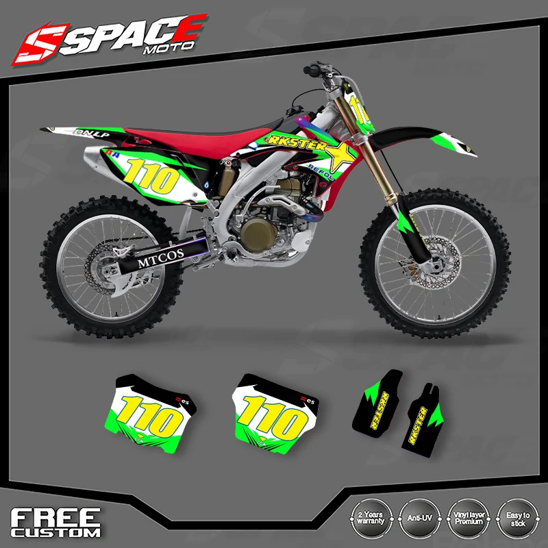 

SPACE Custom Motorcycle Graphics Background Decal for HONDA 2005 2006 2007 2008 CRF450 Decals Stickers Kits 04