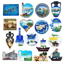 Europe Cyprus 3D Flavour Fridge Magnet Tourist Souvenirs Refrigerator Magnetic Stickers Travel collection Gift