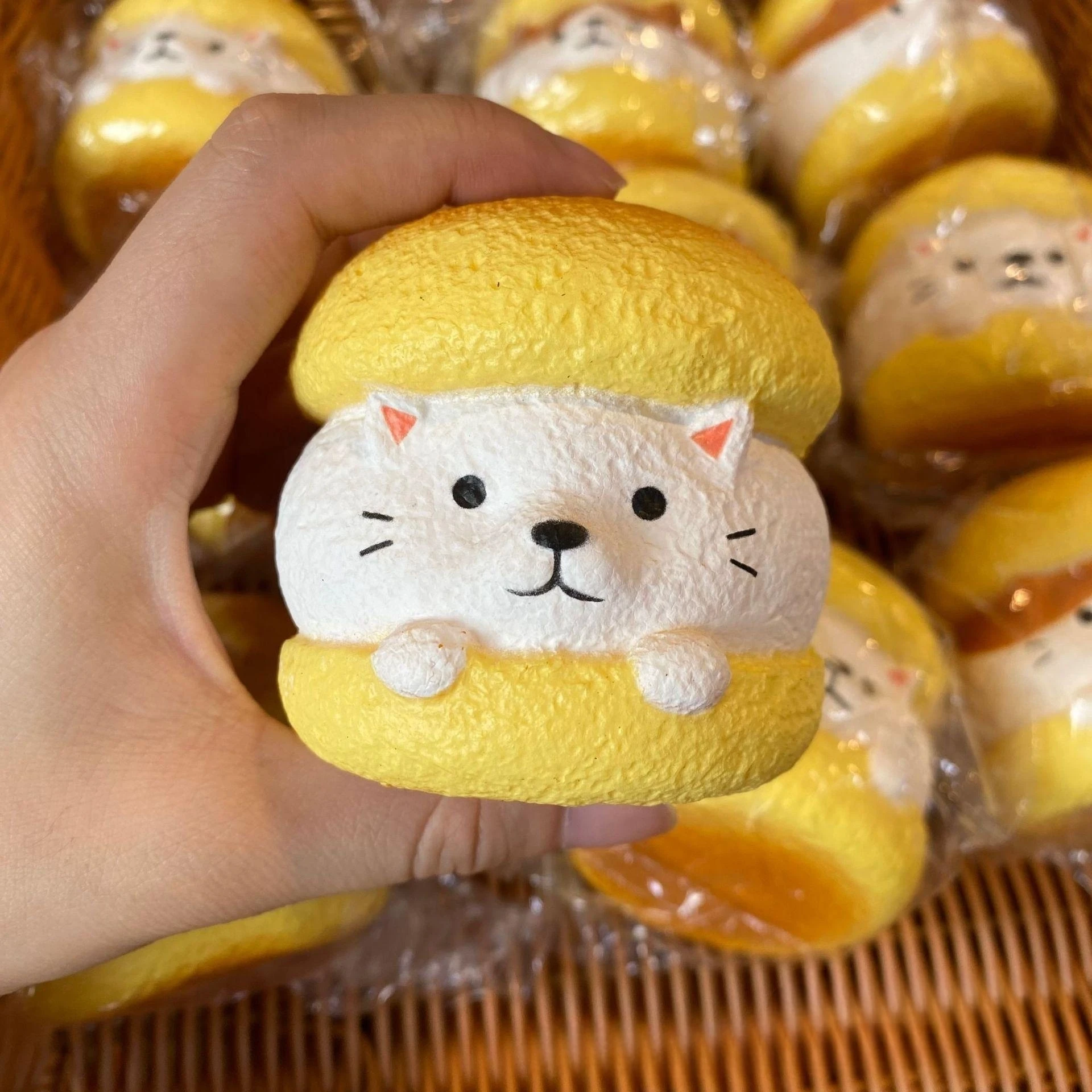 Puff-子犬のためのポケモンフィギュア,ハンバーガー,カワイイ,遅い動物の形をしたおもちゃ,柔らかく,リラックスした,シミュレーション,リラックス,ストレス解消