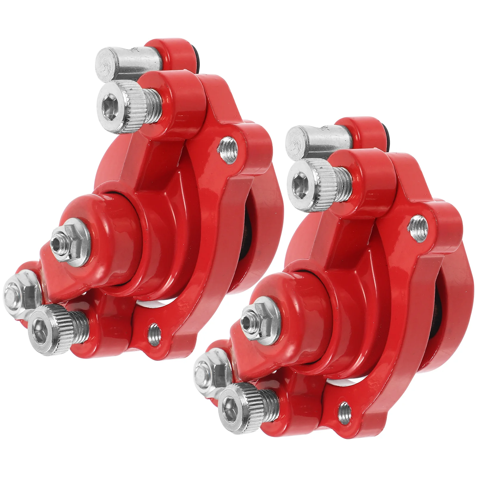 2 Pcs Brake Caliper Calipers for Front and Rear Pads before after Disc Motorcycle Red Aluminum Alloy Scooter Tool Gas