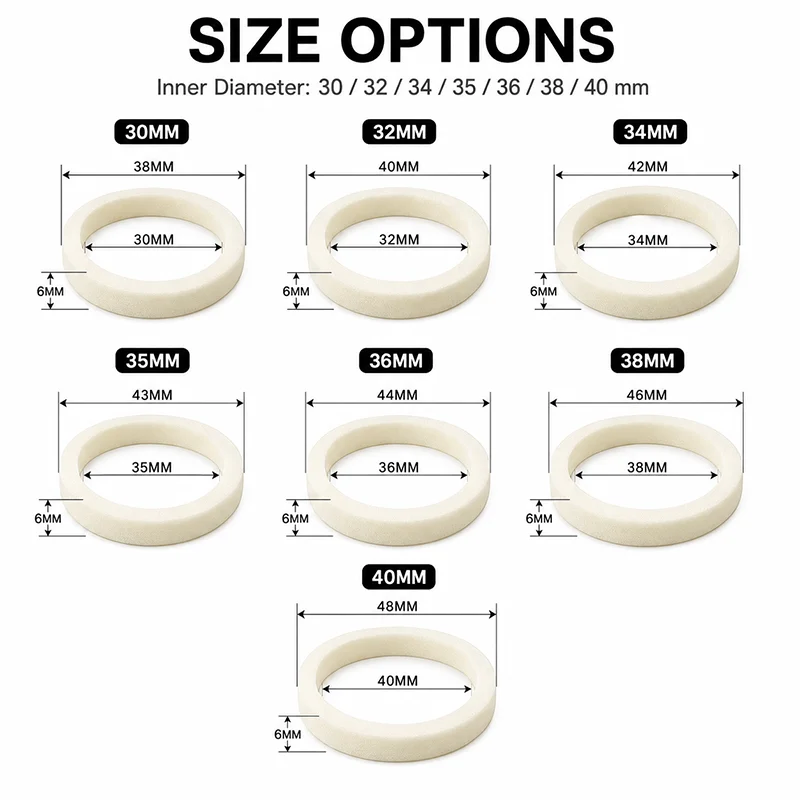 5 Pairs Bicycle Suspension Fork Foam Rings with 5 O-Rings 30/32/34/35/36/38/40mm Front Fork Dust Seal Service Kit