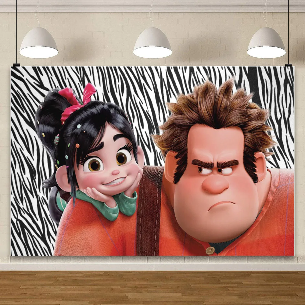 Wreck-It Ralph Fix-It Felix Photo Background Background per la fotografia Baby Shower forniture per oggetti di scena per la decorazione della festa di compleanno dei bambini