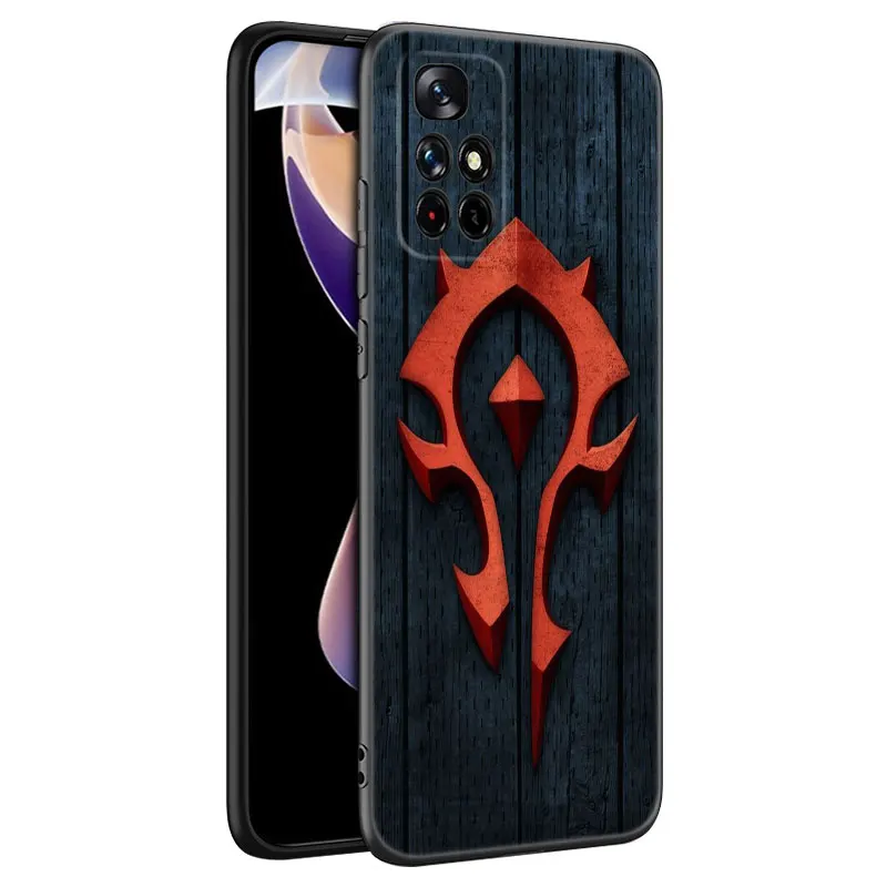 W-World Of W-Warcraft Black Silicone Phone Case For Xiaomi Redmi Note 10 11 11S 12 13 4G 8 9 11T Pro 5G Plus 8T 9S 10S 12S