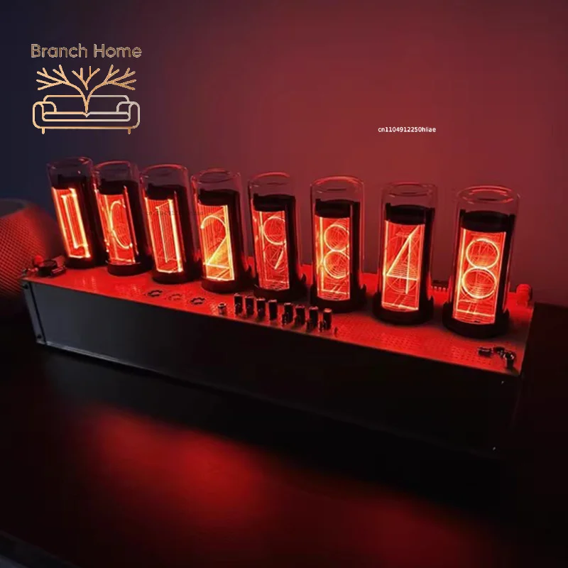 Digital Table Clocks Nixie Tube Clock Stainless Steel Creative Computer Desktop Watch Smart Noctilucent Retro Home Decoration