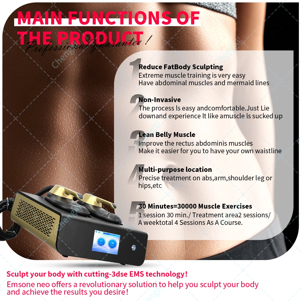 Professional 6500W EMS Body Sculpting Machine RF Slimming Massage Device HI-EMT Muscle Stimulation Fat Removal