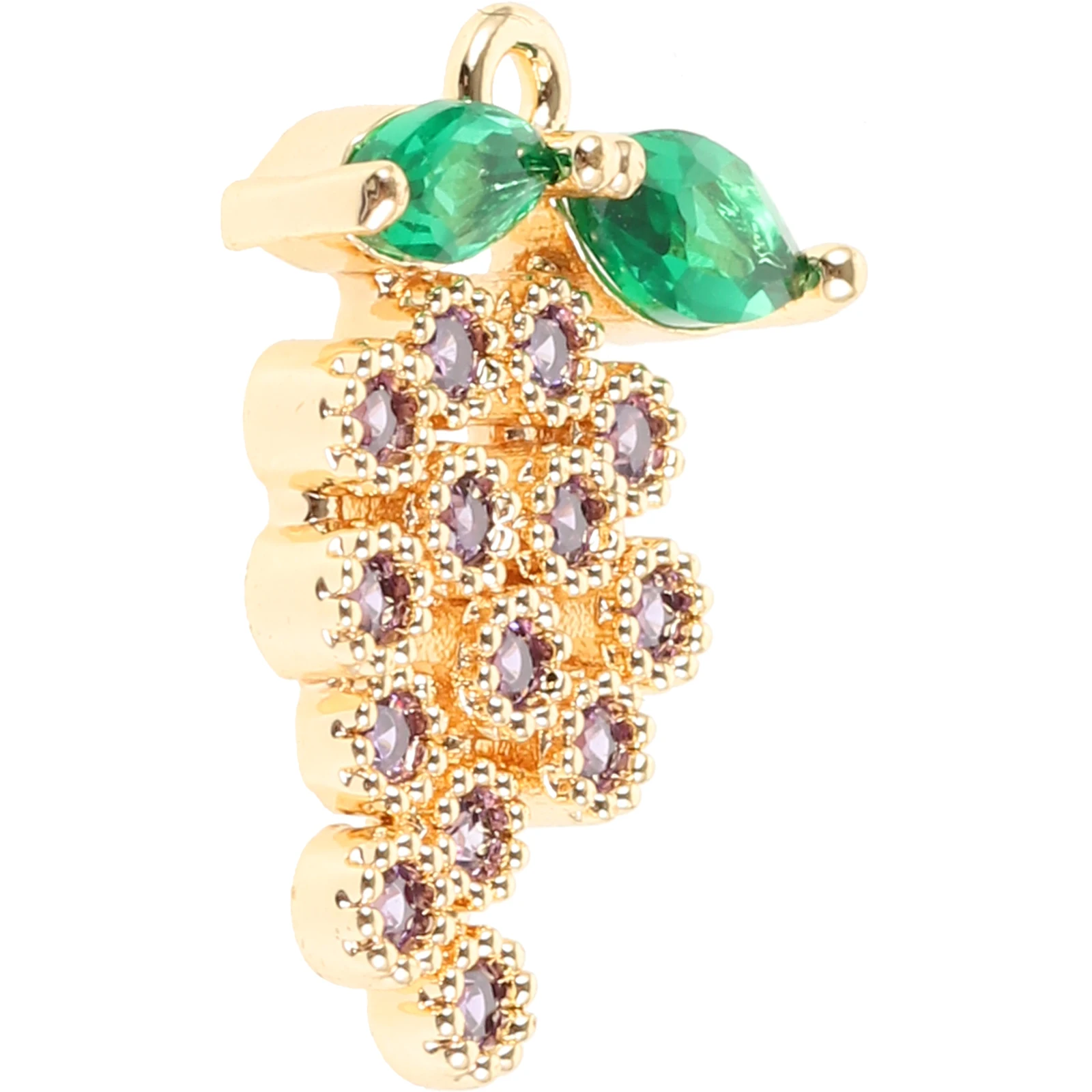 

Grape Pendant 18K Gold Plated Alloy Charm Purple Fruit Decor DIY Earrings Necklace Bracelet Making Supplies Jewelry Accessories