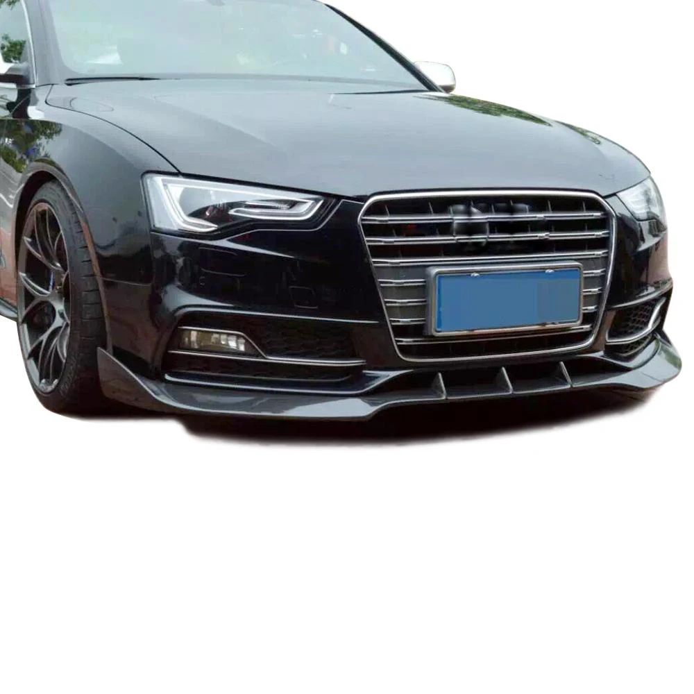 Front Bumper Lip Chin Spoiler Splitters for Audi S5 A5 Sline Bumper Facelift 2012 - 2016 Carbon Fiber / FRP