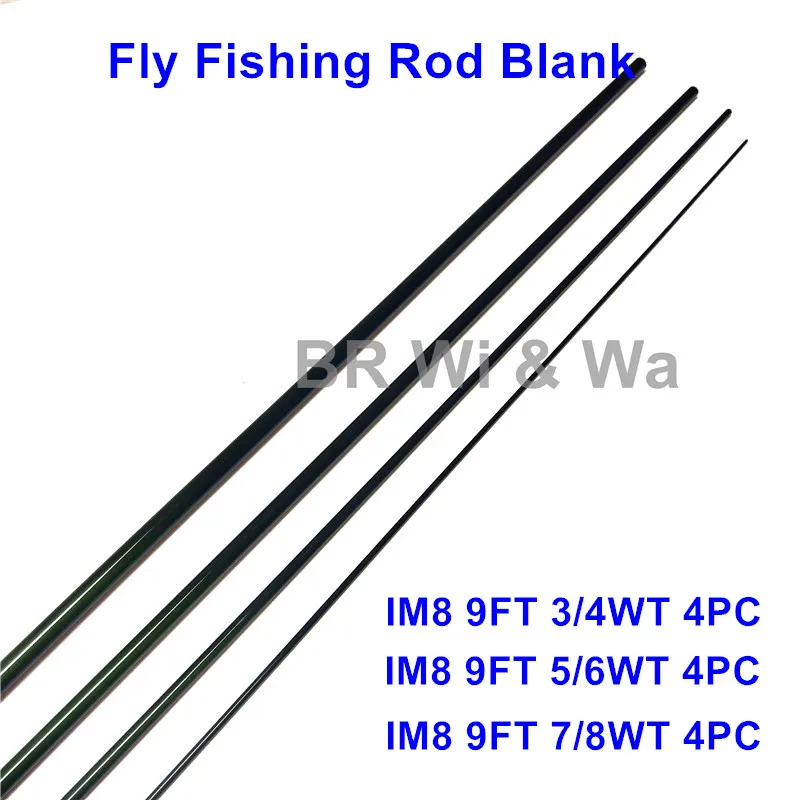 Fly Fishing Rod Blank, Repair Rod Building DIY, Private Custom Fishing Rod Material, BR Wi & Wa, 1Set, IM8, 9FT, 3, 4WT, 5, 6wt,