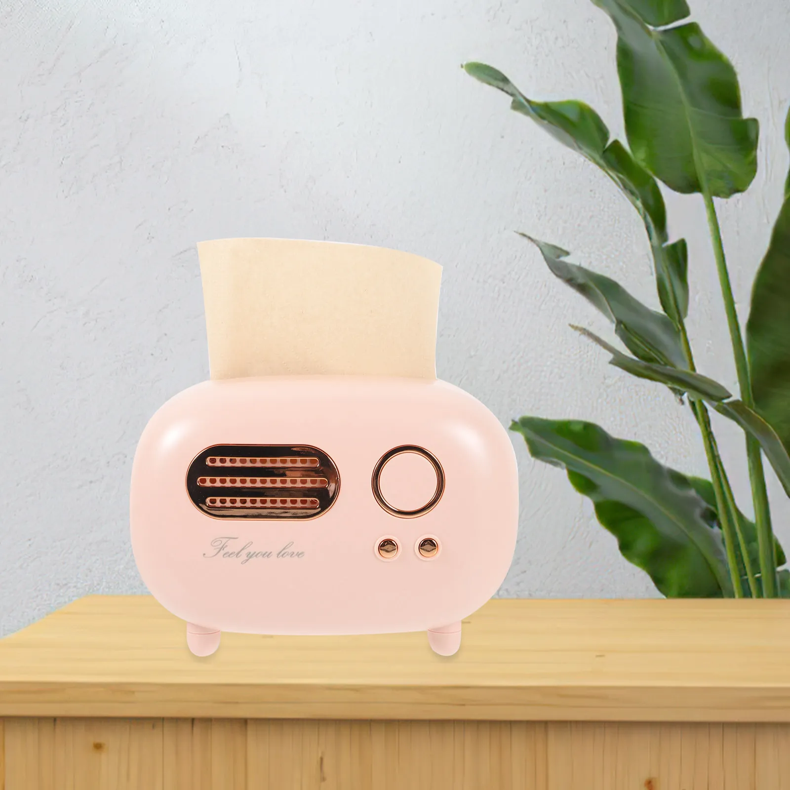 Wall Mounted Tissue Holder Retro TV-Shaped Napkin Box for Kitchen Bathroom – One-Hand Operation