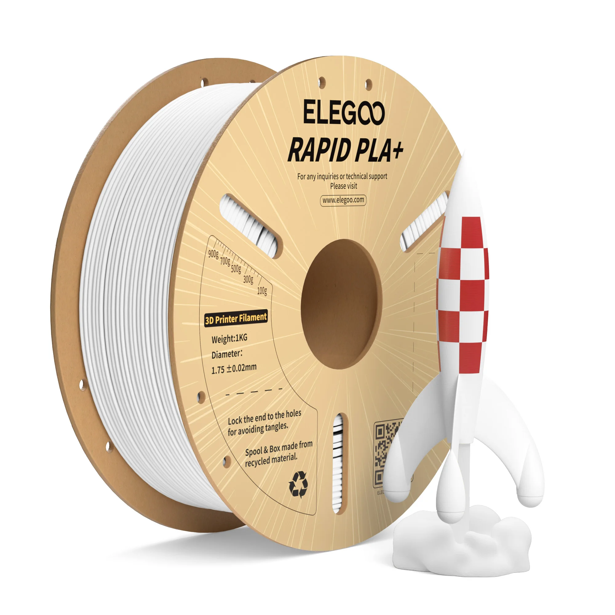 ELEGOO RAPID PLA+ нить для 3D-печати, 1.75 мм, высокое качество — фото товара