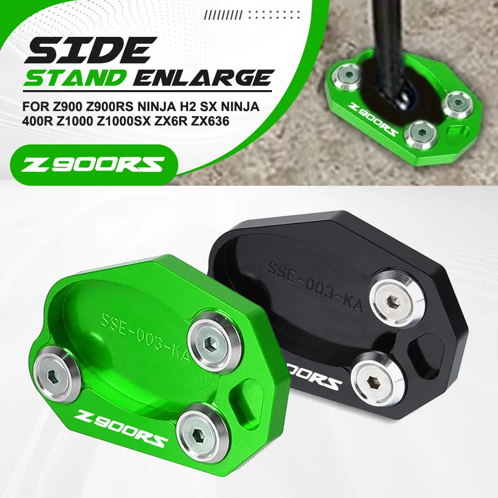 

FOR KAWASAKI Z900 Z900RS Ninja H2 SX NINJA 400R Z1000 Z1000SX ZX6R ZX636 Kickstand Foot Pad Side Stand Enlarge Sled Sidestand