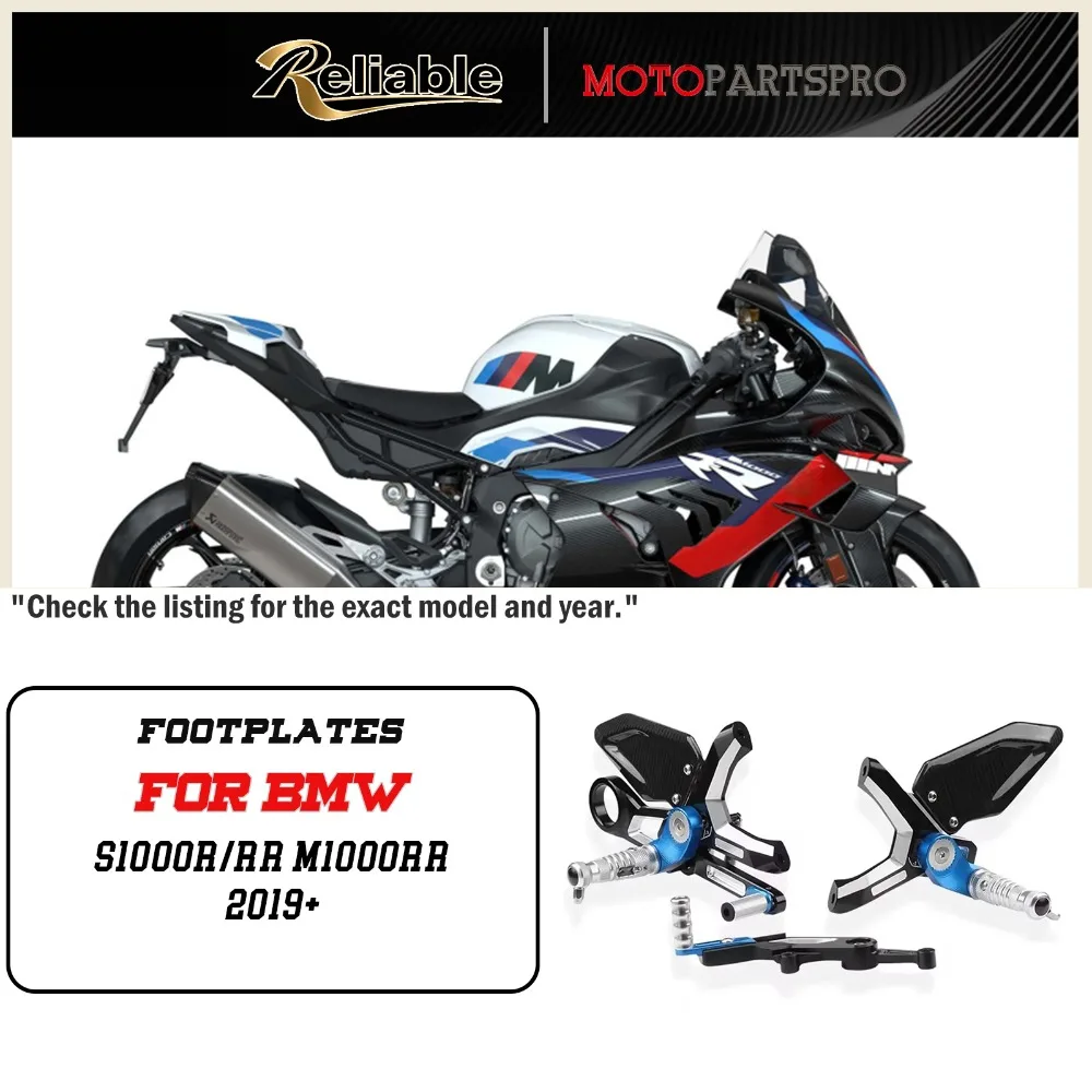 

S1000RR S1000R M1000RR for BMW Motorcycle Adjustable Rearset Footrest Foot Rest CNC & Carbon Fiber Part 2019 2020 2021 2022 2023