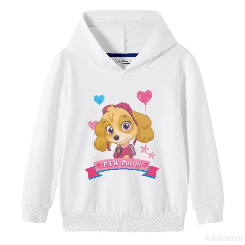 PAW PATROL Cartoon z długim rękawem Baby Boys Girls Tees Kids dzieci Casual Clothing sweter bluza z kapturem