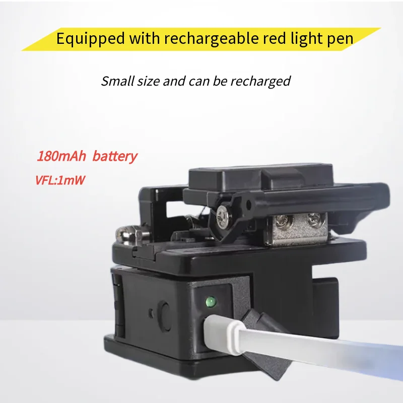 OFW 2in1 Function Mini Fiber Optic Cleaver with VFL 1mw Optical Soldering High-Precision Cold Special Cutting Machine FTTH Tool