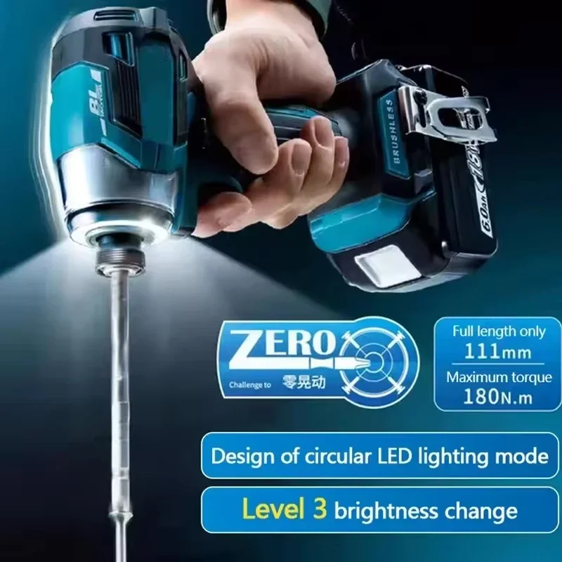 ماكيتا DTD173 18 فولت شنيور يعمل بالبطارية 1800 دورة في الدقيقة 180 نانومتر محرك بدون فرشاة مثقاب كهربائي لمسمار الخشب T-Mode