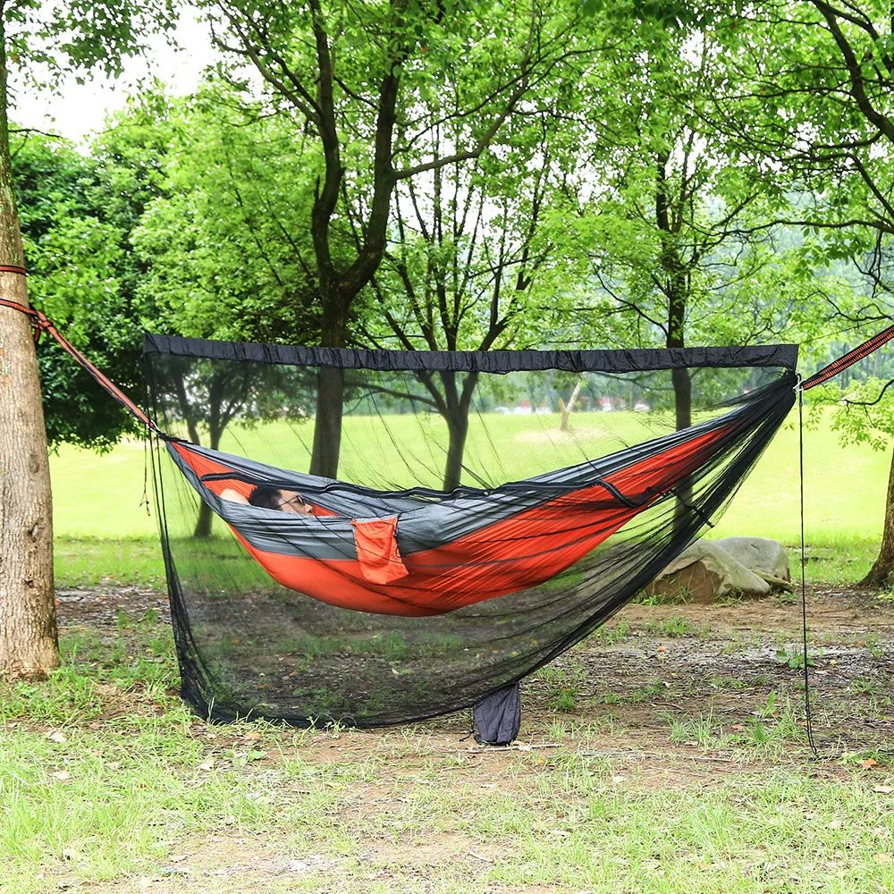 Camping Outdoor Garden Hammock Anti-Mosquito Net Tent Cover For Double Bed Silky  Shelters Accessories Equipment Space Survival