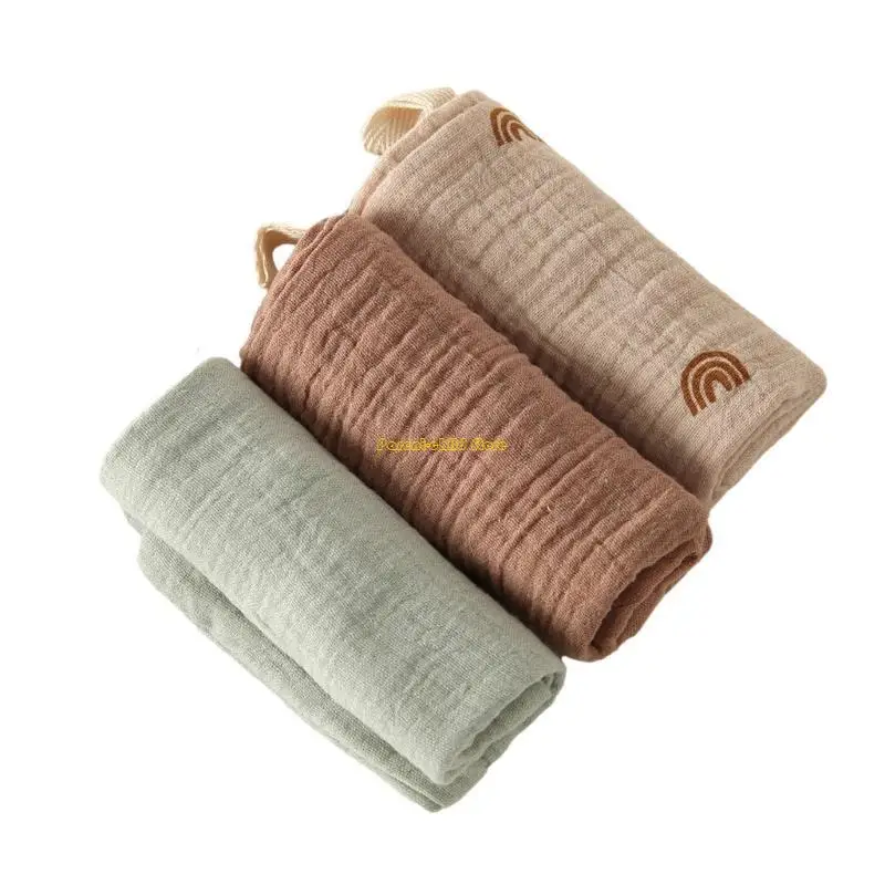 WXTD 3개 면 손수건 페이스 타올 4겹 부드럽고 흡수성이 뛰어난 침 흘리는 턱받이