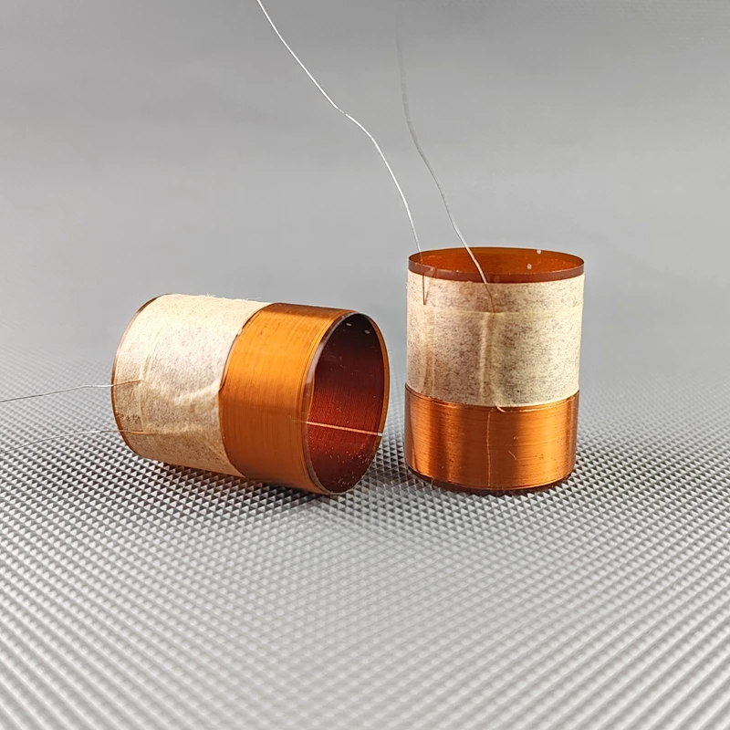 

2 шт. 25,5 мм басовое кольцо, круглый медный провод, два слоя KSV, скелет, мощный НЧ-динамик, звуковая катушка, 25-жильный НЧ-динамик